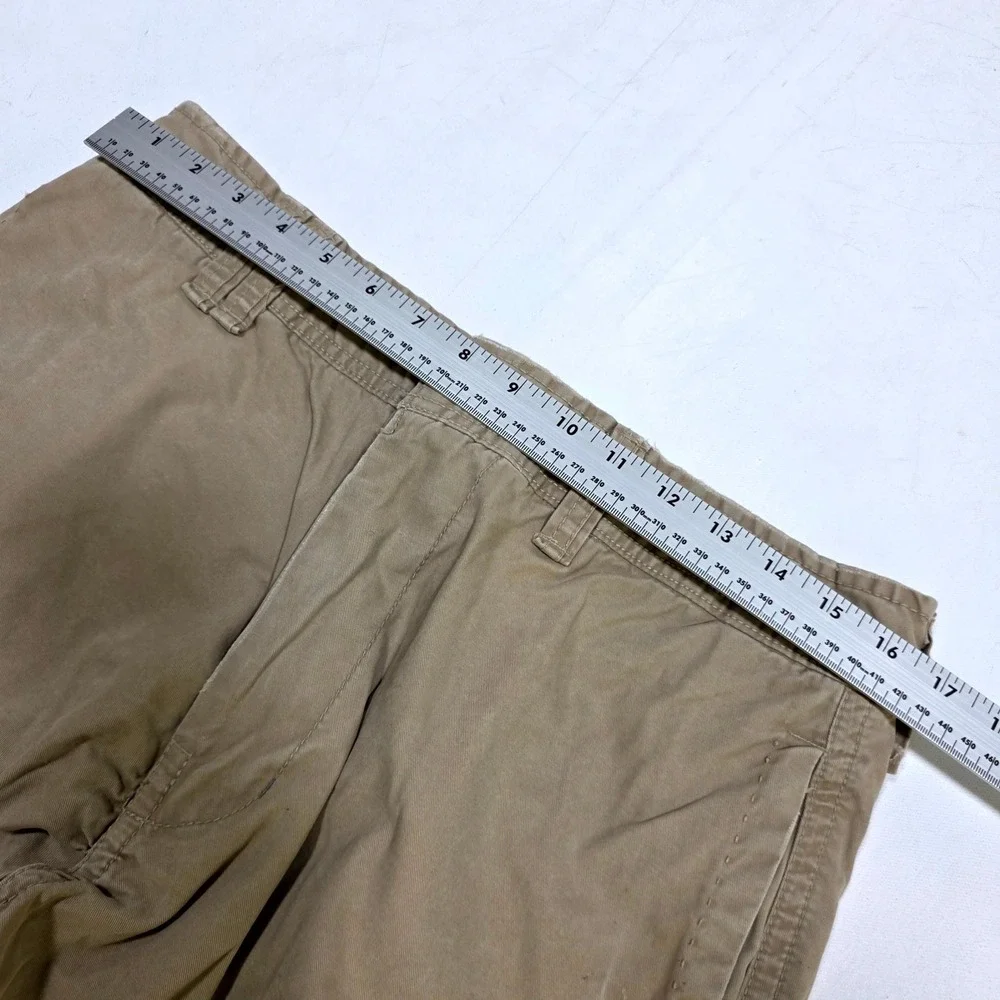American Eagle Shorts Mens 32 Tan Longer Length Classic Khaki Chino Twill Casual